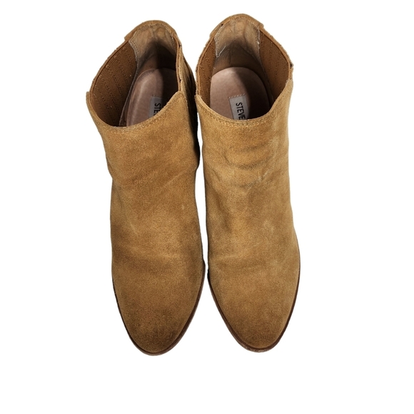 Steve Madden Camel Suede Leather Ankle Boots Women's Size 9 - Picture 3 of 11